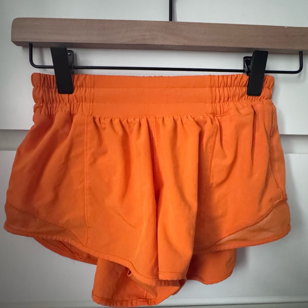 Lululemon low waisted size 2 (2.5length)Women's Orange Athletic Shorts